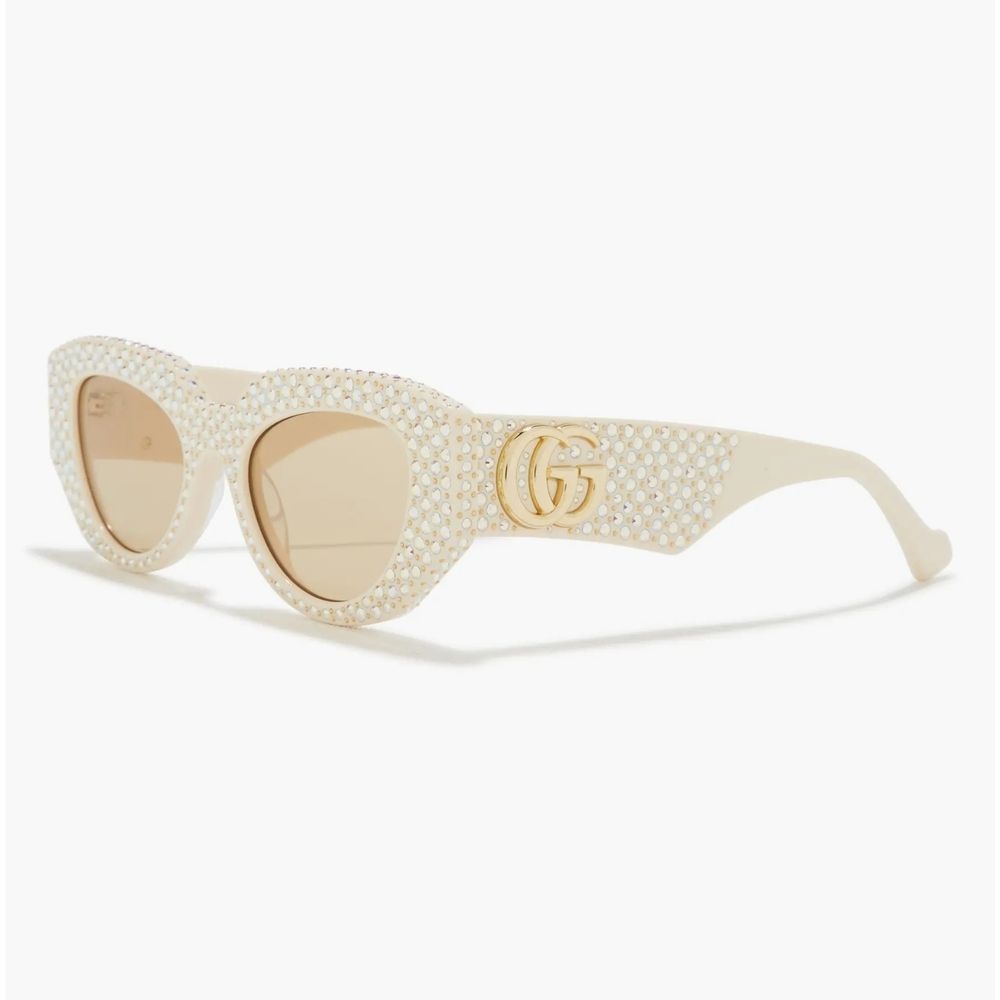 Gucci New Classy Special Edition 51mm Pavé l Diamond Rectangular Sunglasses - Picture 3 of 10
